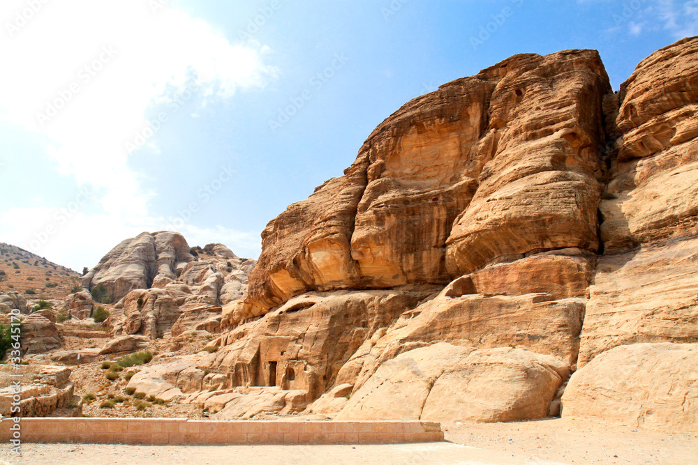 Petra panoramic view - Nabataeans capital city ,Jordan.