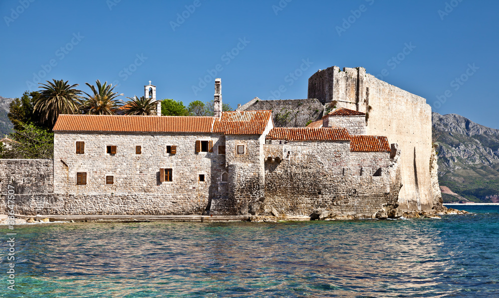 old defensive fortress on the sea shore