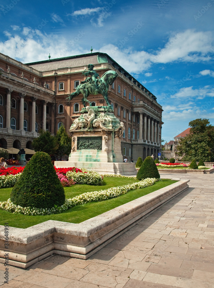 Nice view on the castle of Budapest, Hungary