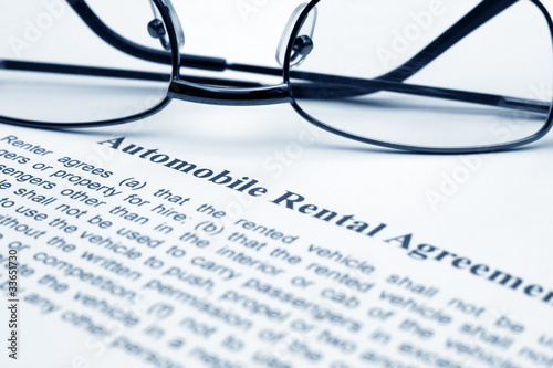 Automobile rental agreement