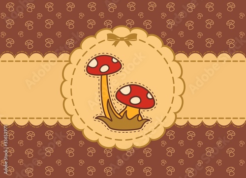 beautiful background with fly-agaric
