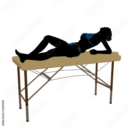 Massage Table Illustration Silhouette