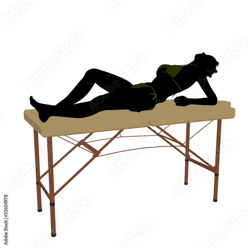 Massage Table Illustration Silhouette