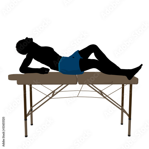 Massage Table Illustration Silhouette