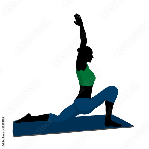 Female Yoga Illustration Silhouette