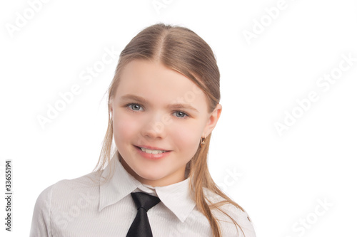 little girl wearing teeth braces