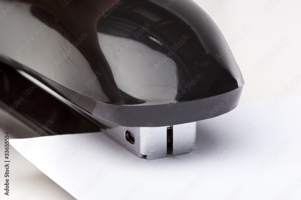 A black stapler A black stapler