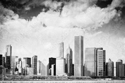 Old (B&W) Chicago Design - Downtown