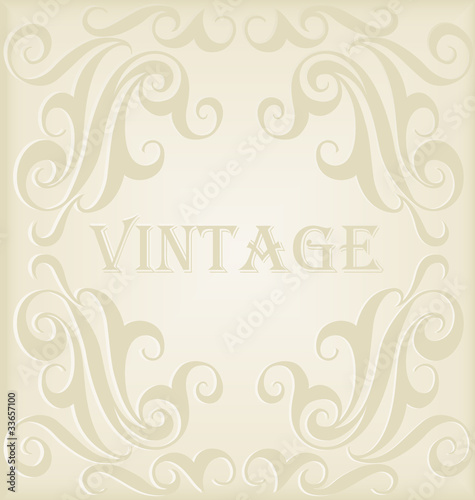 Vintage vector background with copy space