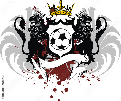 heraldic soccer lion crest10