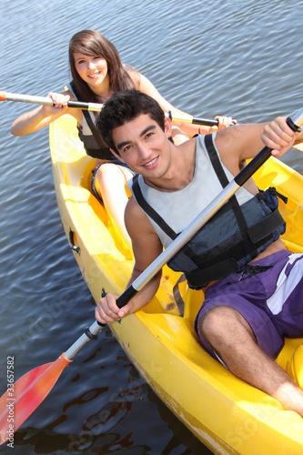 couple on kayak