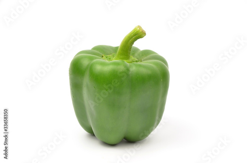 Fresh green paprika isolated