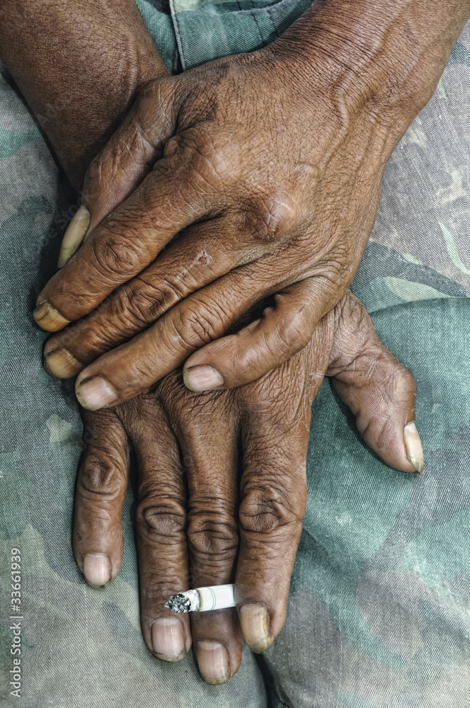 Fototapeta premium Man with Cigarette