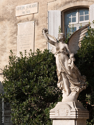 Angel statue memorial, Philippe de Girard, engineer - Lourmarin photo