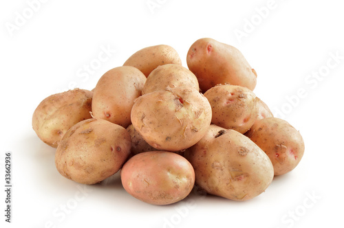 patatoes on a white background