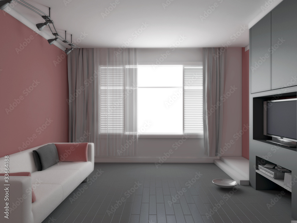 Fototapeta premium Interno con divano