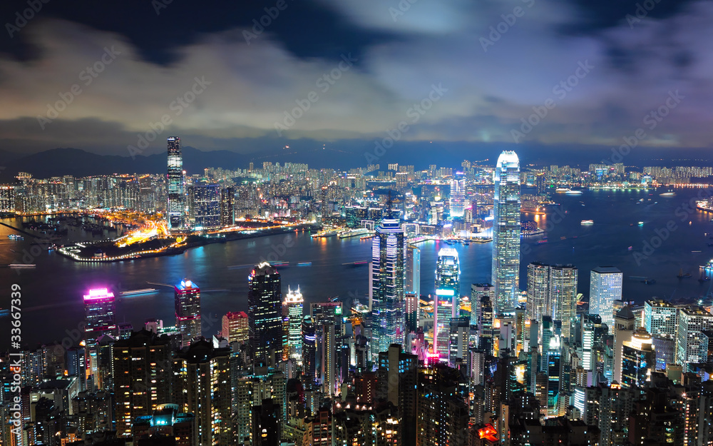 Hong Kong at night