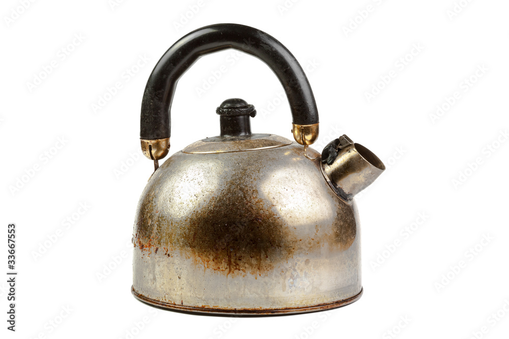 old rusty teapot isolated on white background old rusty teapot isolated on white background