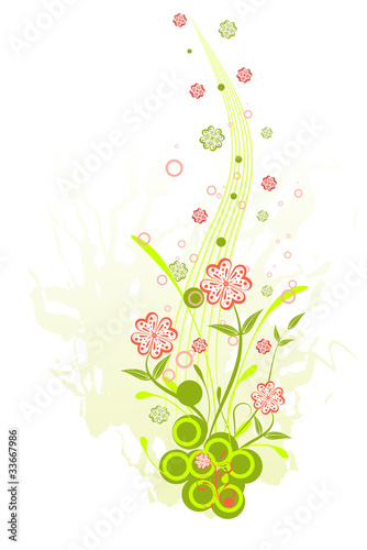 Fototapeta Naklejka Na Ścianę i Meble -  Grunge floral  background