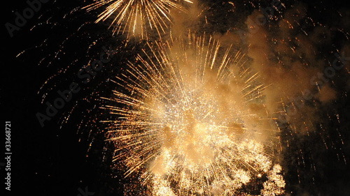 a fireworks show on the night