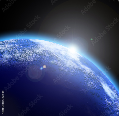 Fototapeta Naklejka Na Ścianę i Meble -  illustration of  deep space planet background