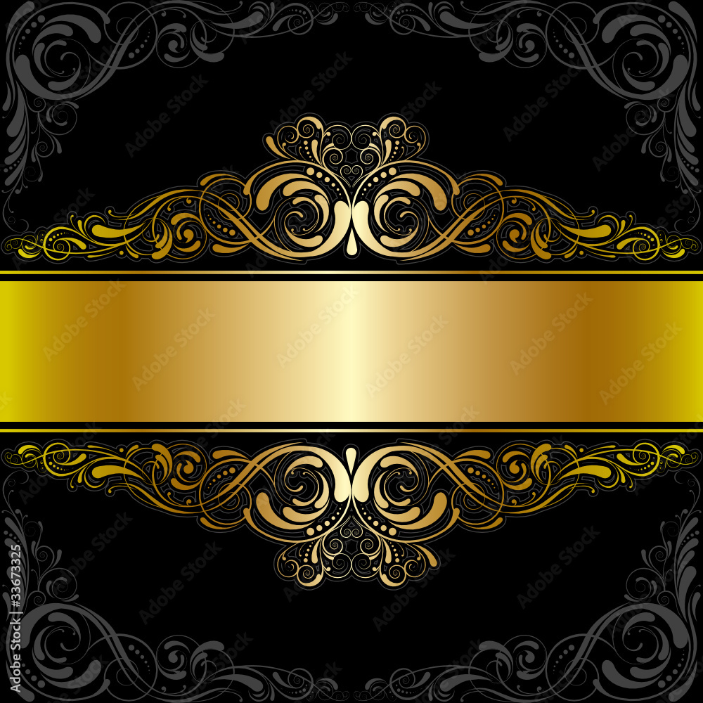 Golden black label design Golden black label design