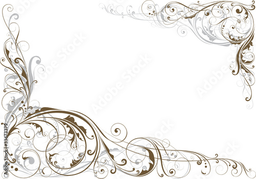 Swirl floral corner