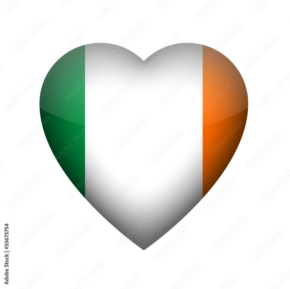 Irish Flag Love Heart Irish Flag Love Heart