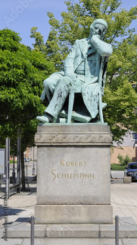 Robert-Schumann-Denkmal, Zwickau, Sachsen, Deutschland