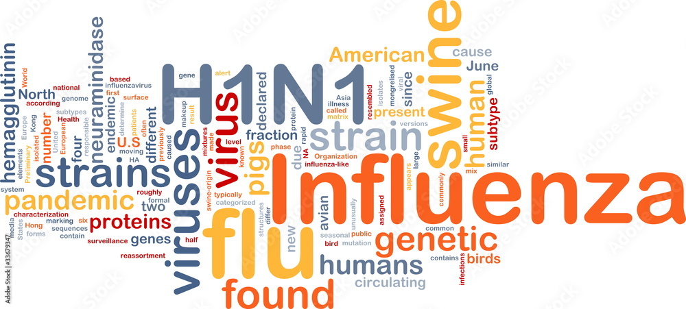 H1N1 Influenza background concept