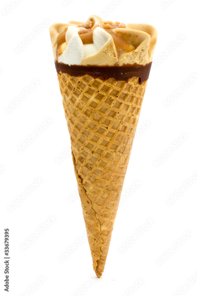 Ice-cream cone isolated on white Ice-cream cone isolated on white