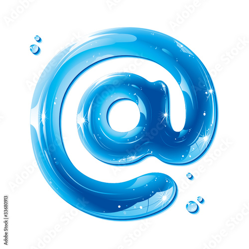 E-mail address alias - Water Liquid Letter - @ photo