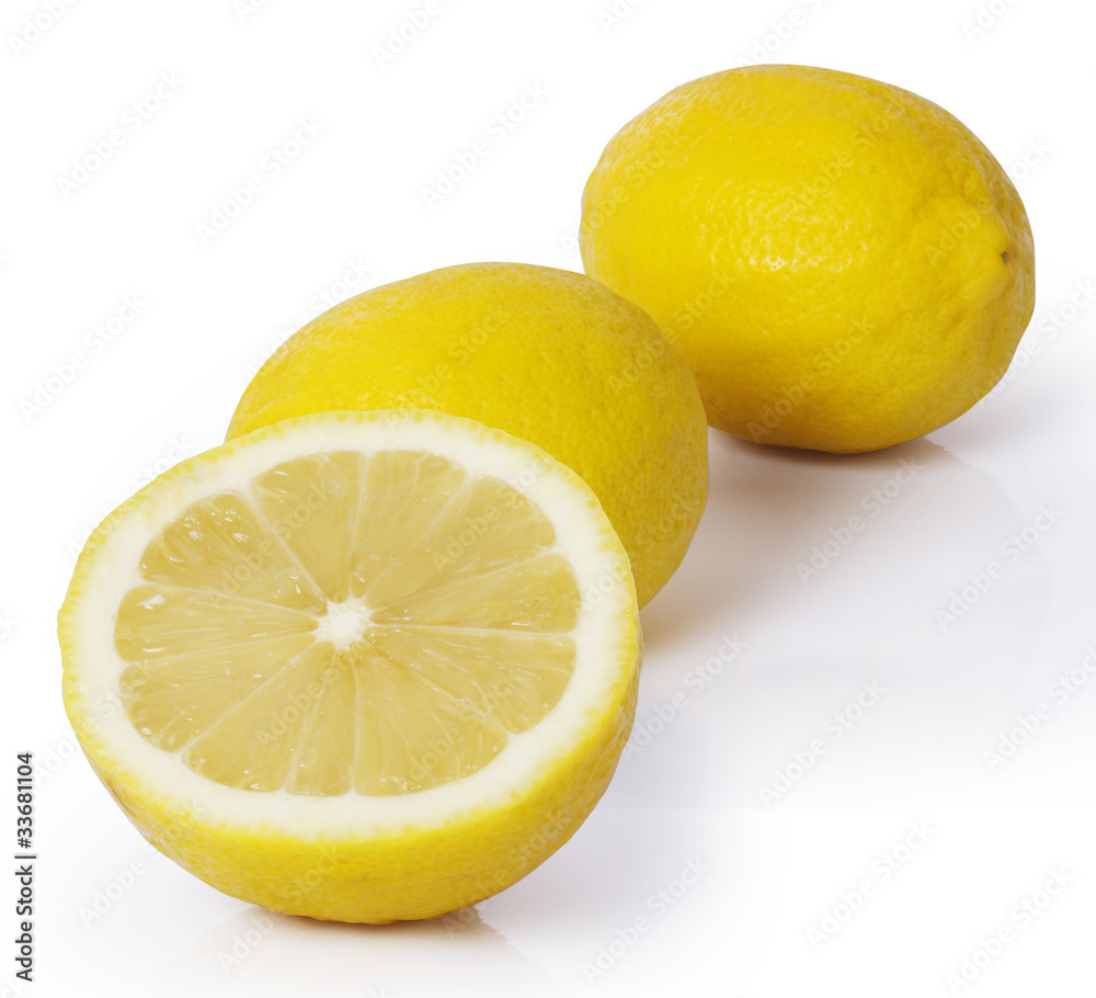 Lemon on a white background Lemon on a white background