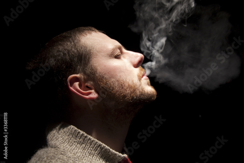 A man smoking