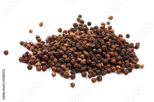 Black Peppercorns close up