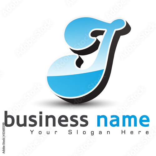 logo business design, lettre J