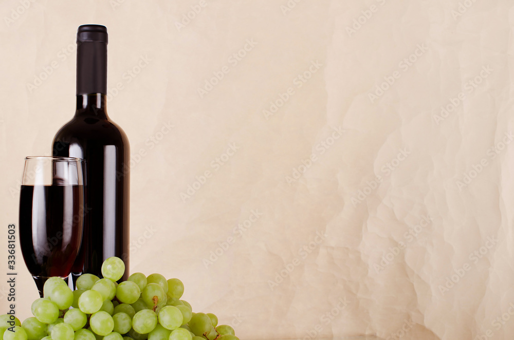 Obraz premium Red wine glass