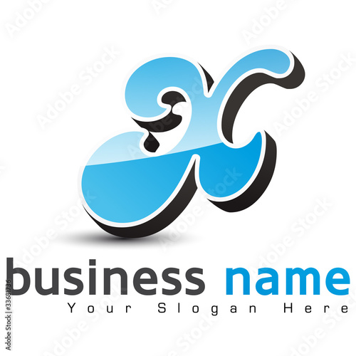 logo business design, lettre X