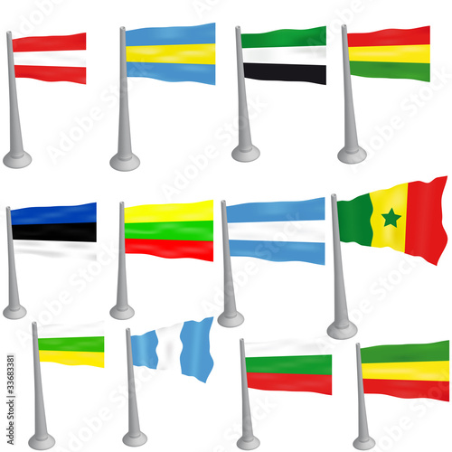 set of flags