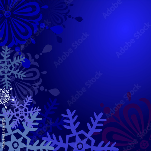 Christmas card - Cartolina natalizia blu