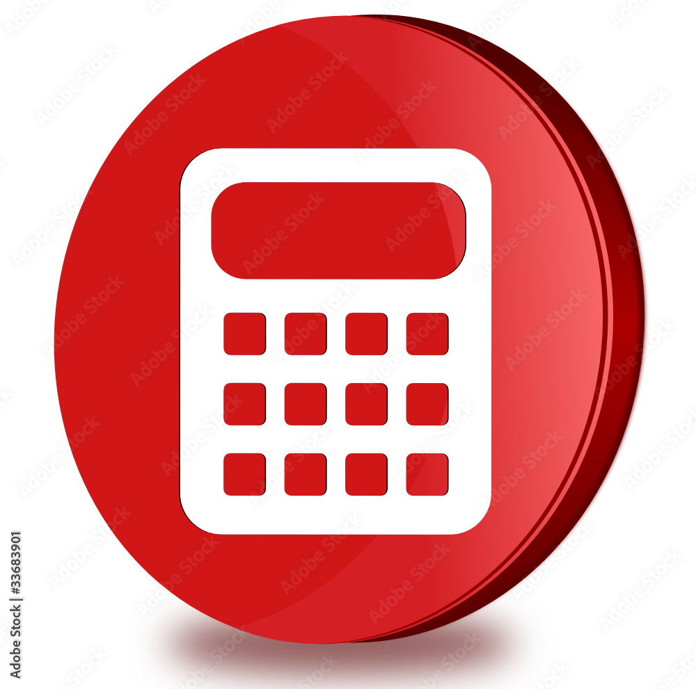 Calculator glossy icon Calculator glossy icon