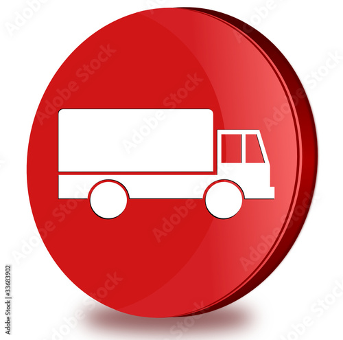 Truck glossy icon