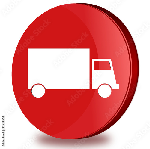 Truck glossy icon