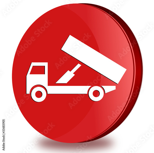 Dumper track glossy icon