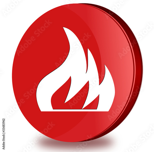 Fire glossy icon