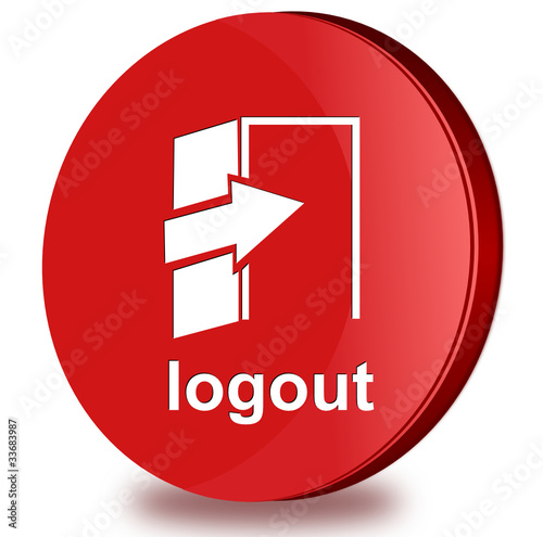 Logout glossy icon