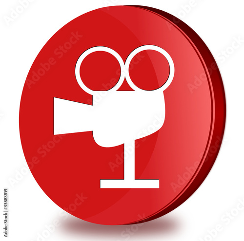 Video camera glossy icon