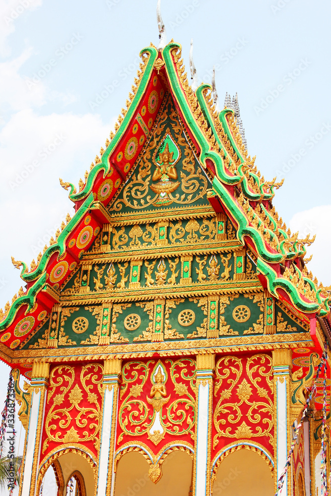 Buddhist temple in Vientiane, Laos.