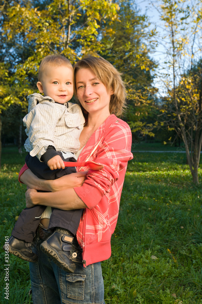 Happy parents with a baby