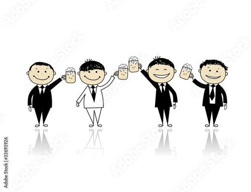 Groom with friends, stag party for your design